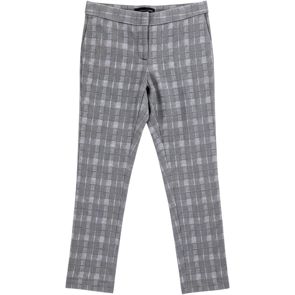 Amanda & Chelsea Gray Plaid Slim Ankle Pants 4 Coastal Grandma Preppy  EUC